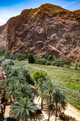 Fototapeta na wymiar Gorge of Wadi Ash Shab in Southeastern Governorate, Oman