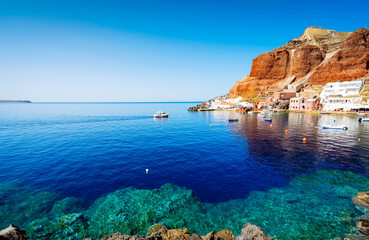 Amoudi bay, Santorini, Greece - obrazy, fototapety, plakaty