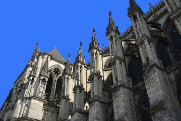 Fototapeta na wymiar Contreforts de la cathédrale de Reims. France