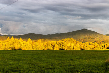 Landscape of  Czech Switzerland National Park near Vysoka Lipa village, Czech Republic