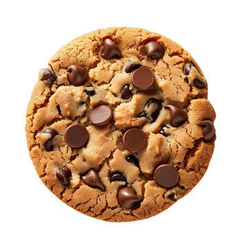 recommend clip art: Chocolate chip cookie isolated on white and transparent background 