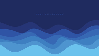 Sea waves layer vector background illustration. Sea beach vector illustration.
