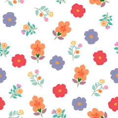 Flower plant seamless pattern, ornament for beautiful design.