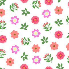 Flower plant seamless pattern, ornament for beautiful design.