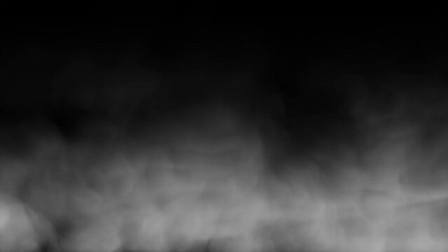 Realistic Dry Ice Thick Smoke Clouds White Steam Fog overlay Incense Fume 4k Background Loop