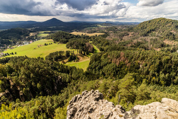 Fototapeta na wymiar Landscape of the Czech Switzerland National Park, Czech Republic