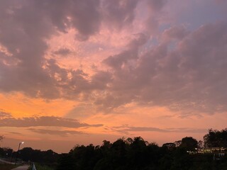 Fototapeta premium sunset in the sky