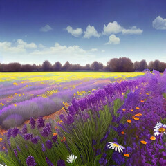 Whimsical and enchanting background. Panorama