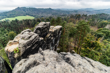Landscape of the Czech Switzerland National Park, Czech Republic.