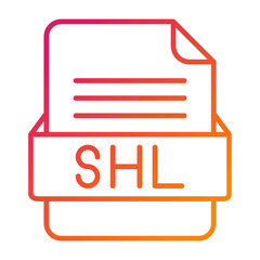 SHP File Format Vector Icon Design