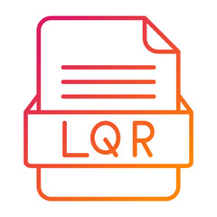 LQR File Format Vector Icon Design