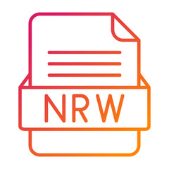 NRW File Format Vector Icon Design