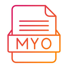 MYO File Format Vector Icon Design