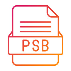 PSB File Format Vector Icon Design