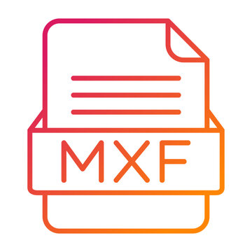 MXF File Format Vector Icon Design