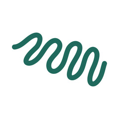 Dark green silhouette abstract line doodle