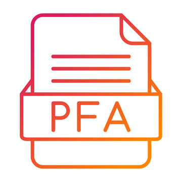 PFA File Format Vector Icon Design