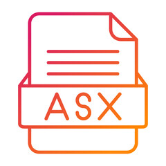 ASX File Format Vector Icon Design