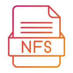 NFS File Format Vector Icon Design