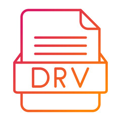 DRV File Format Vector Icon Design