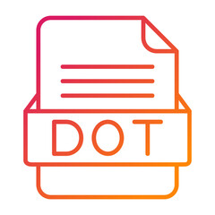 DOT File Format Vector Icon Design