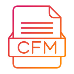 CFM File Format Vector Icon Design