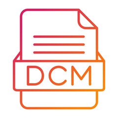 DCM File Format Vector Icon Design