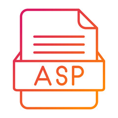 ASP File Format Vector Icon Design