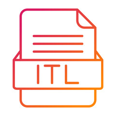 ITL File Format Vector Icon Design