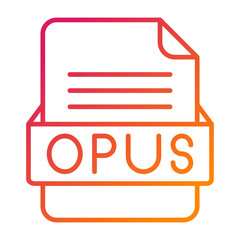 OPUS File Format Vector Icon Design