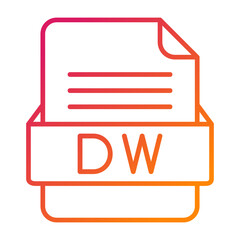 DW File Format Vector Icon Design