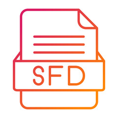 SFD File Format Vector Icon Design