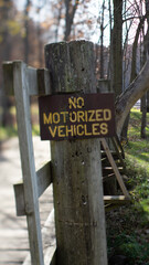 no motorized vehicles sign