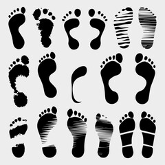 footprint silhouette collection