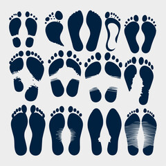 footprint silhouette collection