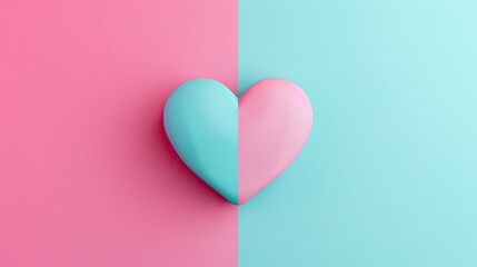 3d heart-shaped love background  