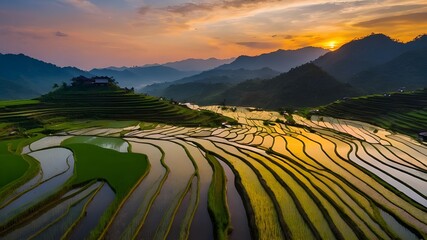 sunrise over the mountains