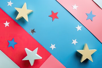 stars and stripes colorful background