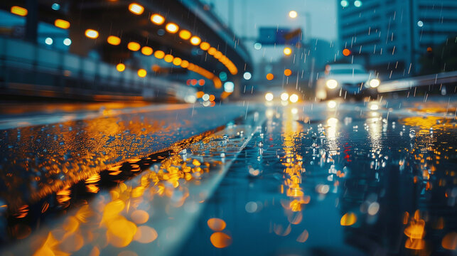 Rainy night at the city