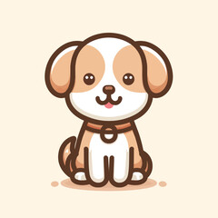 Cute dog cartoon illustration