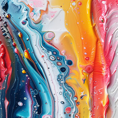 Beautiful swirl of paint colors 