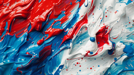 Red white and blue colors creating a beautiful abstract and patriotic background