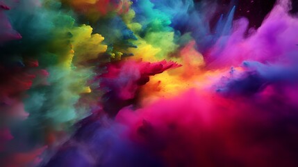 Fototapeta na wymiar Colorful explosion of colored smoke. Abstract background. 3D rendering