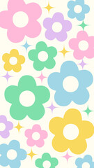 Pastel Flower Dreamy Wallpaper Patterns Background Floral Cute