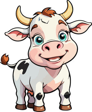 Cute Cow Cartoon Art