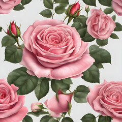 Padrão de flores rosa desenho textura