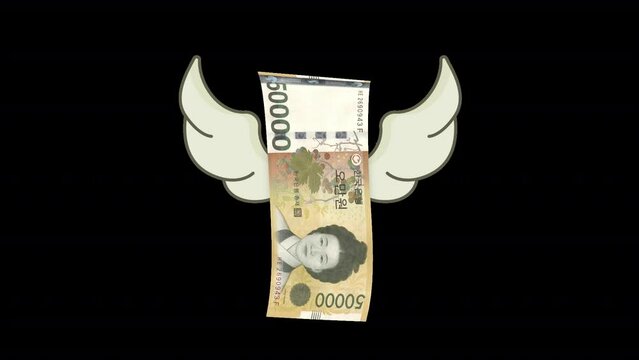 korean won Note With Wings