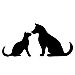 Cat with big dog