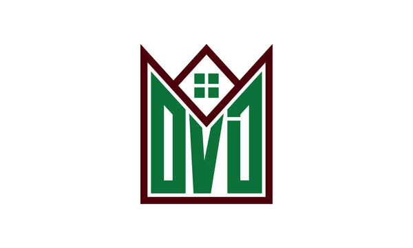 OVD initial letter builders real estate logo design vector. construction, housing, home marker, property, building, apartment, flat, compartment, business, corporate, house rent, rental, commercial