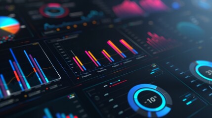 Business financial data diagram metrics dashboard